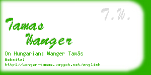 tamas wanger business card